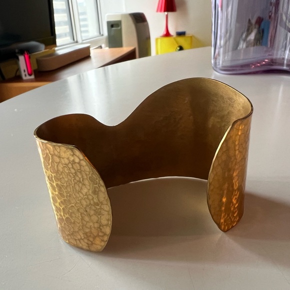 Hammered Brass Bangle - Vintage - Picture 2 of 2